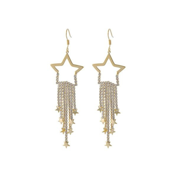 Női hosszú fülbevaló új modellje arany és ezüst színben