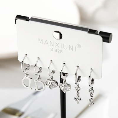 Női fülbevaló 3 páros készletben - különböző modellek