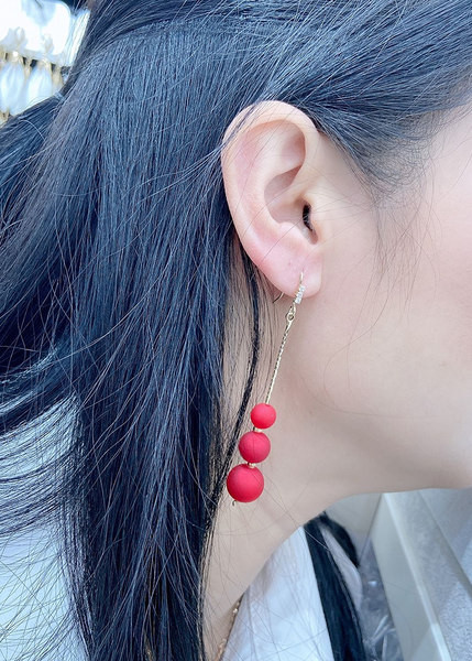 Női fülbevaló - gyöngyökkel