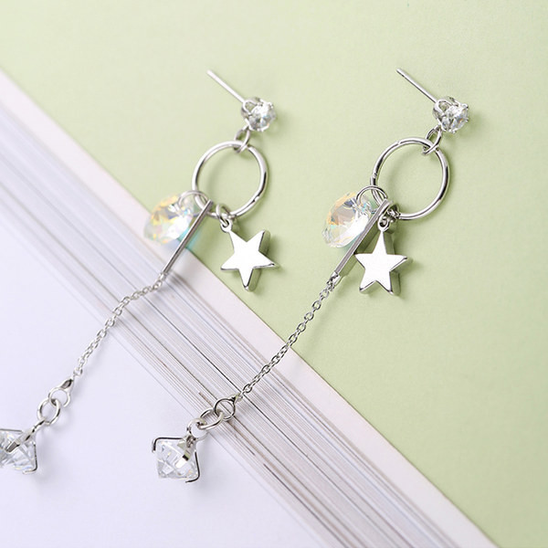 Női fülbevaló - kövekkel lógó