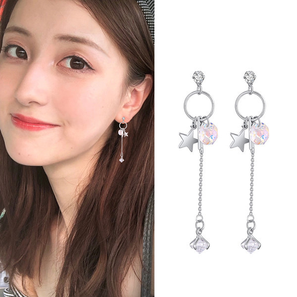 Női fülbevaló - kövekkel lógó