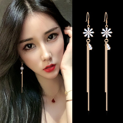 Női lógó fülbevaló - ötágú csillagokkal díszítve