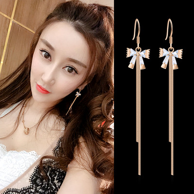 Női lógó fülbevaló - ötágú csillagokkal díszítve