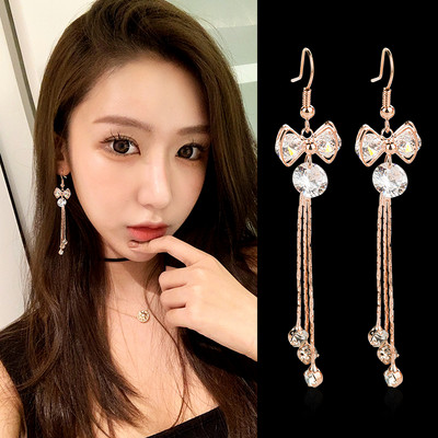 Női lógó fülbevaló - ötágú csillagokkal díszítve