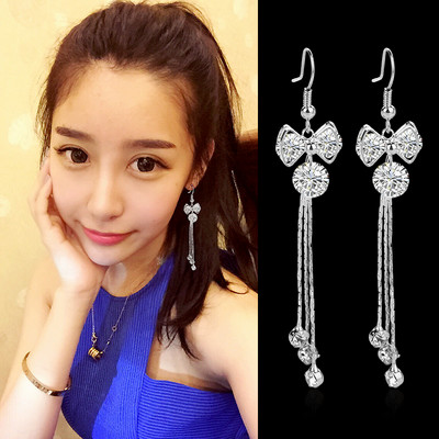 Női lógó fülbevaló - ötágú csillagokkal díszítve