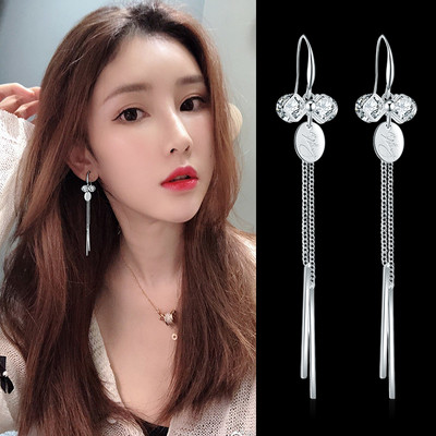 Női lógó fülbevaló - ötágú csillagokkal díszítve