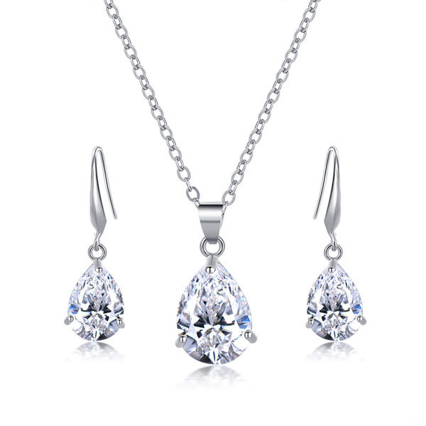 Női lógó fülbevaló színes kővel