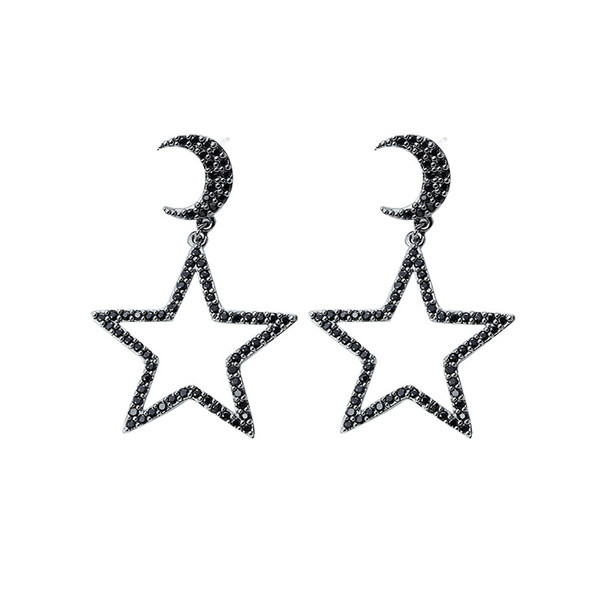 Női lógó fülbevaló díszkövekkel