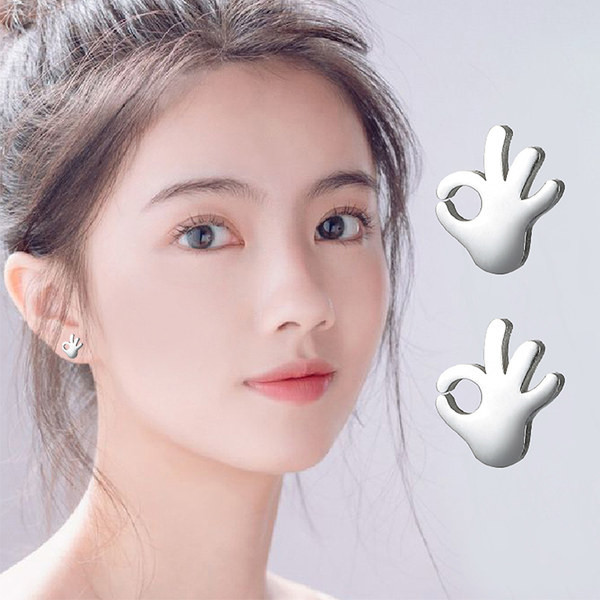 Kis női fülbevaló ezüst színben