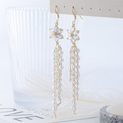 Női lógó fülbevaló - kövekkel