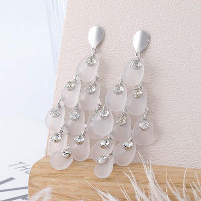 Női lógó fülbevaló - kövekkel