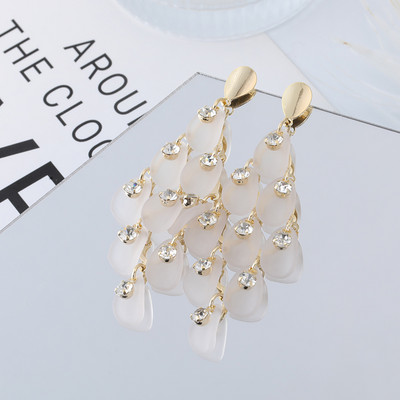 Női lógó fülbevaló - kövekkel