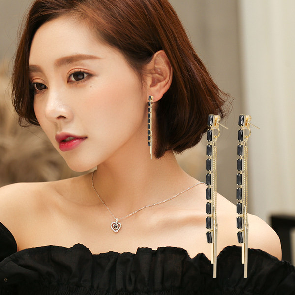 Női lógó fülbevaló - kövekkel