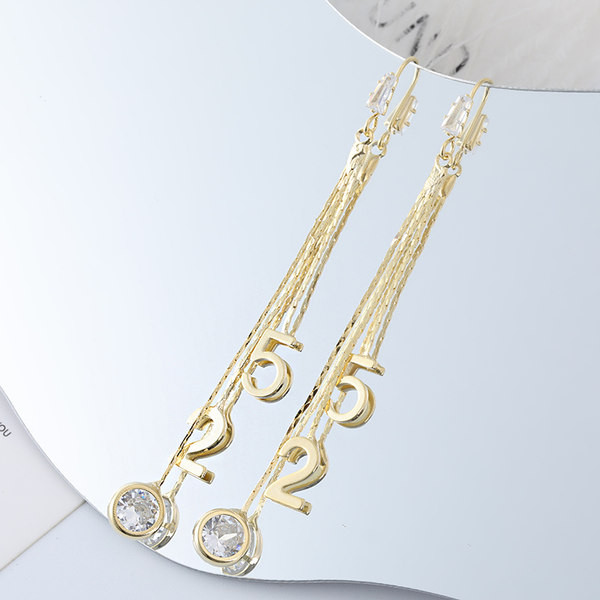 Női lógó fülbevaló - kövekkel