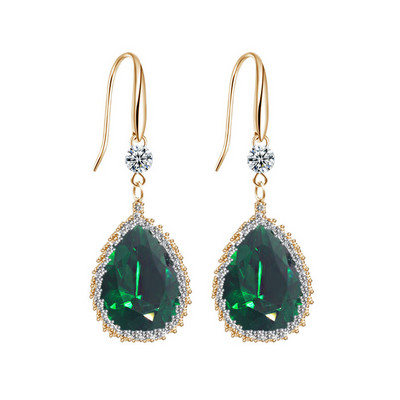 Női fülbevaló arany és ezüst színben, dekoratív színes kövekkel