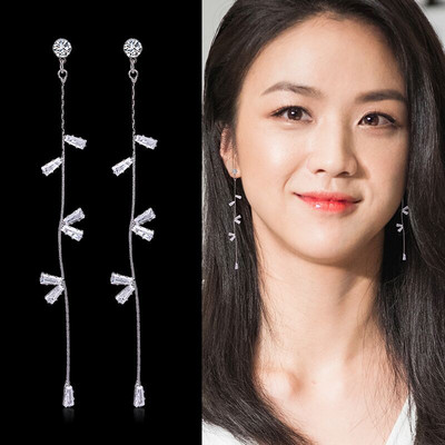 Kövekkel díszített női lógó fülbevaló új modellje