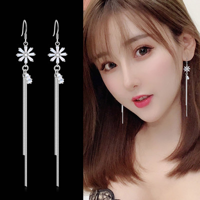 Kövekkel díszített női lógó fülbevaló új modellje