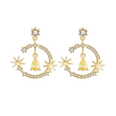 Elegáns női kis fülbevaló díszkövekkel