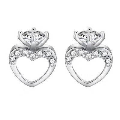 Elegáns női kis fülbevaló díszkövekkel