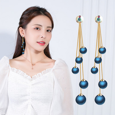 Női gyöngy fülbevaló - lógó