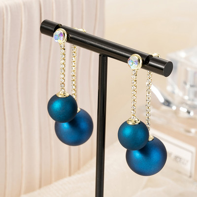 Női gyöngy fülbevaló - lógó