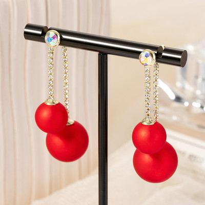 Női gyöngy fülbevaló - lógó