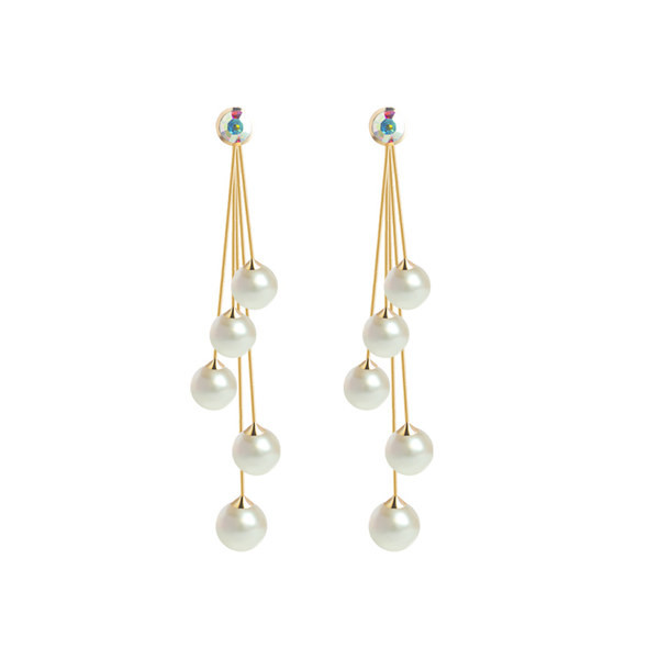 Női gyöngy fülbevaló - lógó