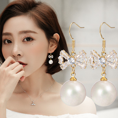 Női fülbevaló - matt gyöngyökkel