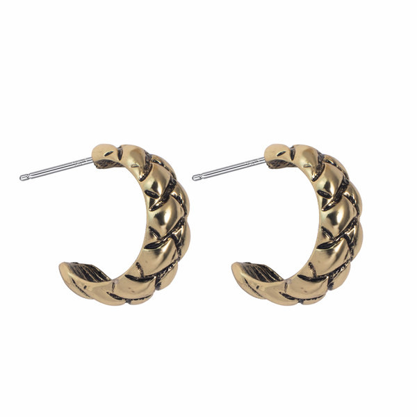 Női fülbevaló arany színben csavarral