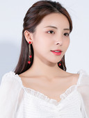 Női fülbevaló - gyöngyökkel függő