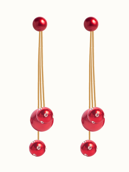 Női fülbevaló - gyöngyökkel függő