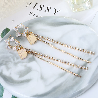 Női lógó fülbevaló - kövekkel