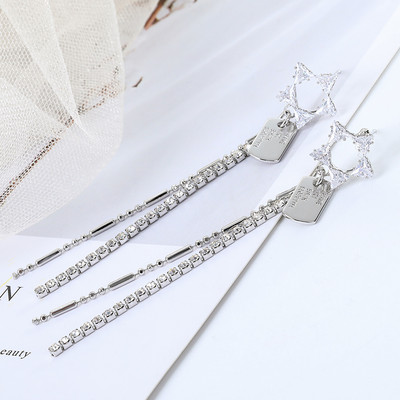 Női lógó fülbevaló - kövekkel