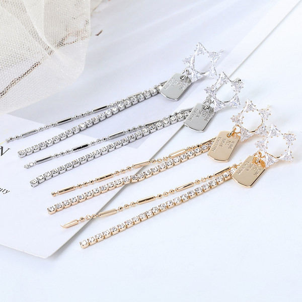 Női lógó fülbevaló - kövekkel