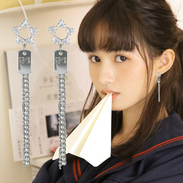 Női lógó fülbevaló - kövekkel