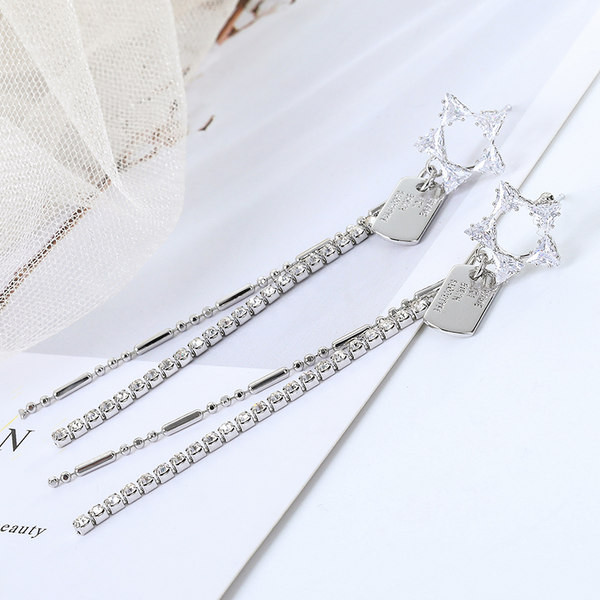 Női lógó fülbevaló - kövekkel