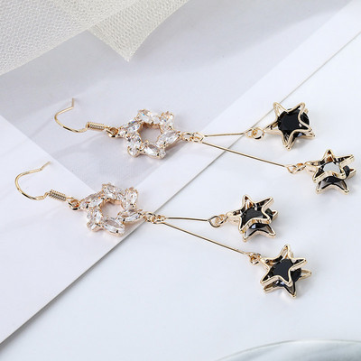 Hosszú, elegáns fülbevaló arany és ezüst színben