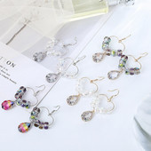 Női fülbevaló - csüngő szívecskével