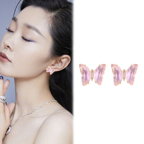 Γυναικεία σκουλαρίκια - σε σχήμα πεταλούδας