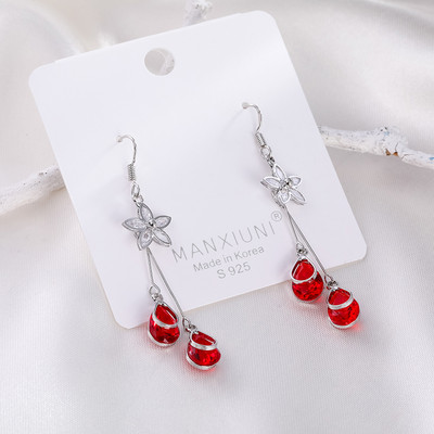 Új modell női fülbevaló színes kövekkel