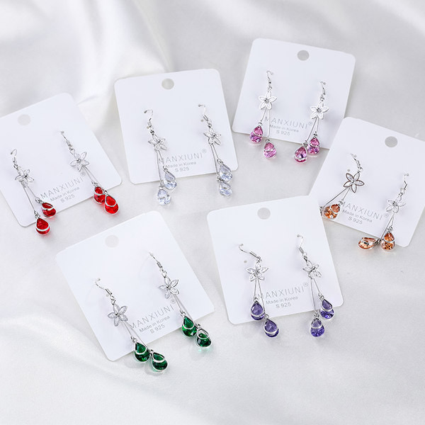 Új modell női fülbevaló színes kövekkel