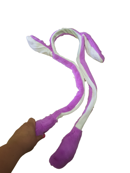 Аксесоар диадема, Заешки уши, Подвижни, Светещи, Лилави